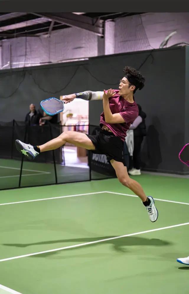 Airborne volley — Pickleholic Doubles Series 2026 Winter Edition
